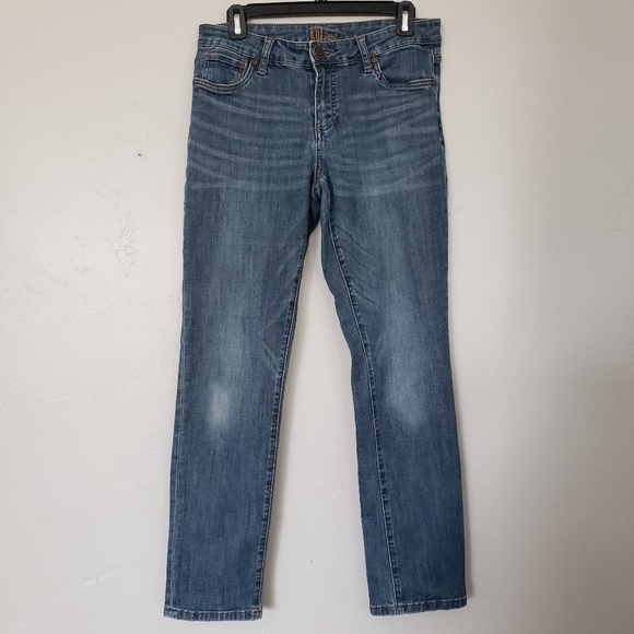 Kut from the Kloth Women's 6 Medium Wash Denim Jeans Ankle Crop Straight - Picture 1 of 7